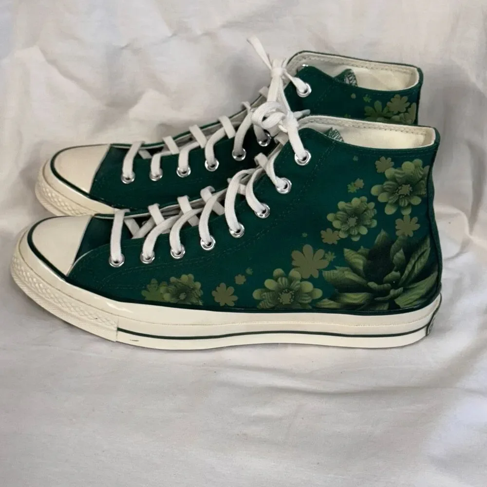 Converse Chuck 70 Desert Rave high top sneakers, midnight clover, plant, sz 12.5